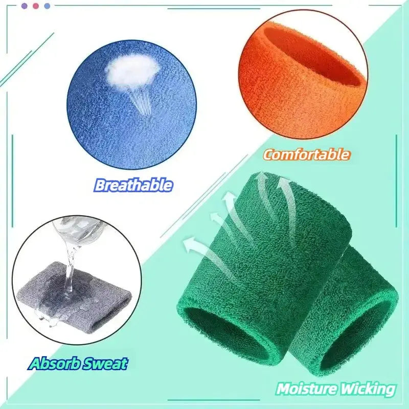 8x10cm Towel Sports Wristbands Sweatbands Basketball Volleyball Tennis Padel Fitness