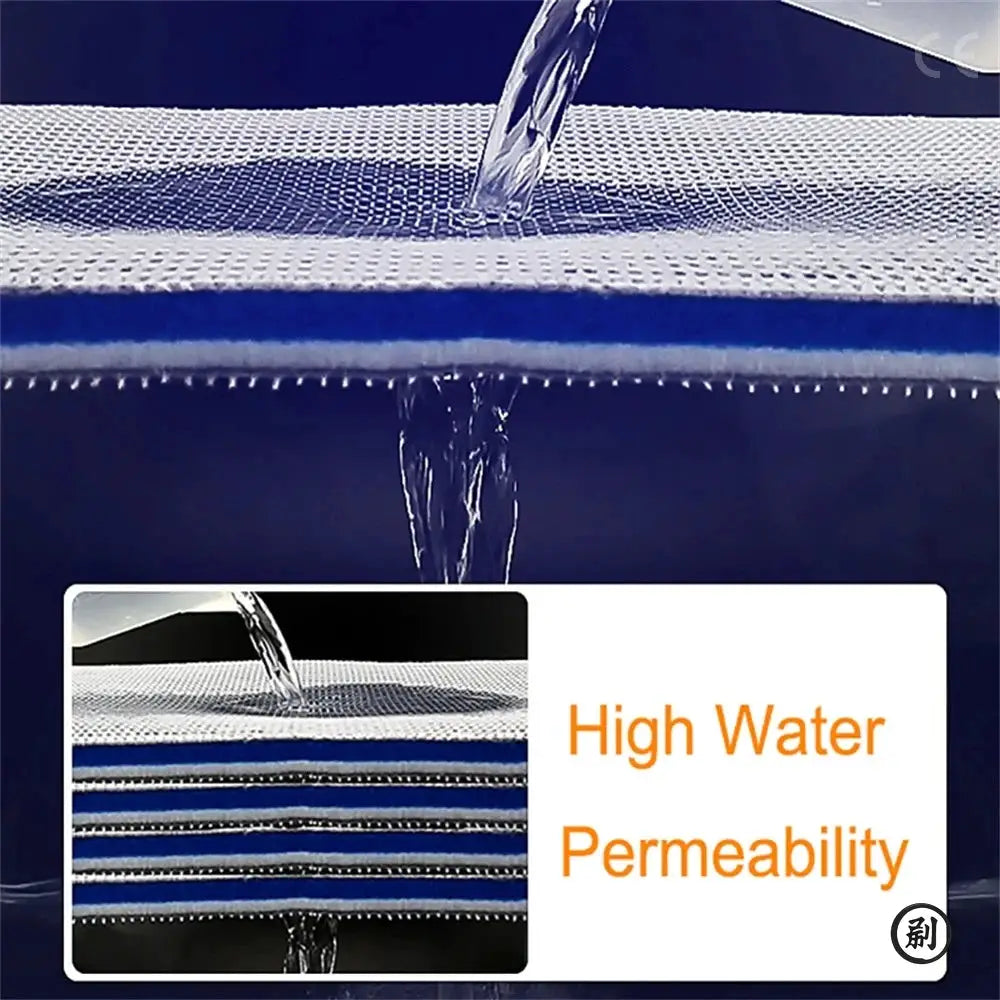 8D Sponge Filter Pad For Aquarium Denitrification Eight Layer Non Gel Foam Pad For Fish Tank