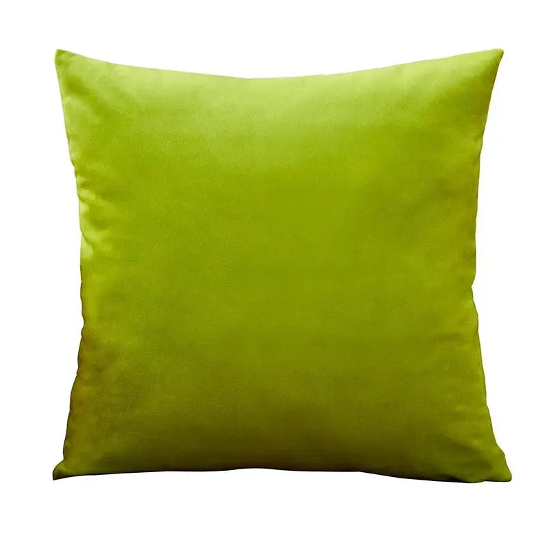 Velvet cushion cover 45x45 cm in lime green by Simples Market