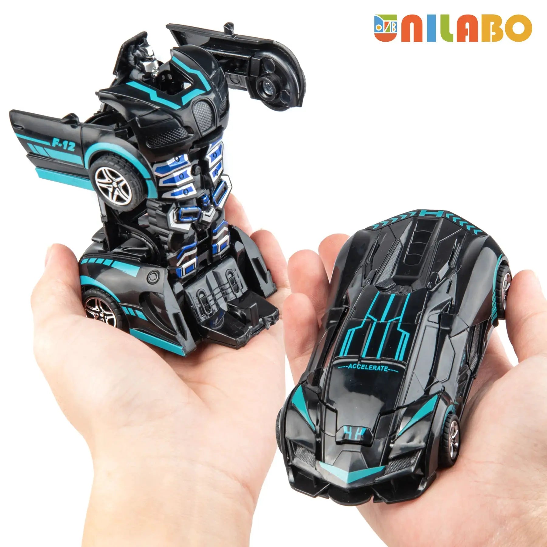 Transformable Robot Sports Car Toy No Batteries Educational Kids Gift Colorful Model Vehicle For Play Learning