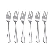 Elegant Set of 6 Stainless Steel Fruit Forks and Dessert Forks for Entertaining Guests