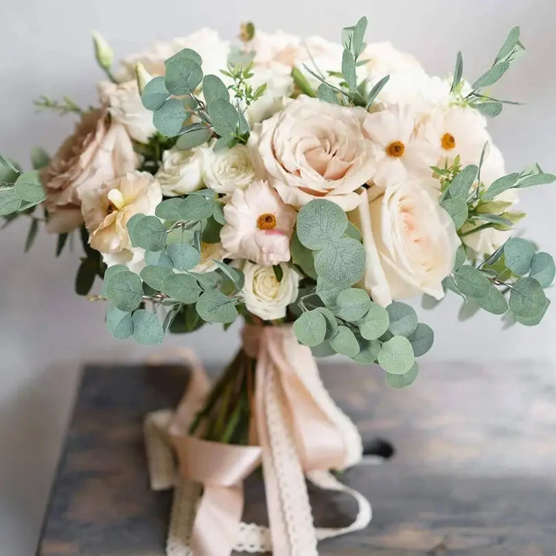 Artificial Eucalyptus Leaf Stems For Festival Bouquets Wedding Centerpieces Bridal Party Home Decor And DIY Decoration