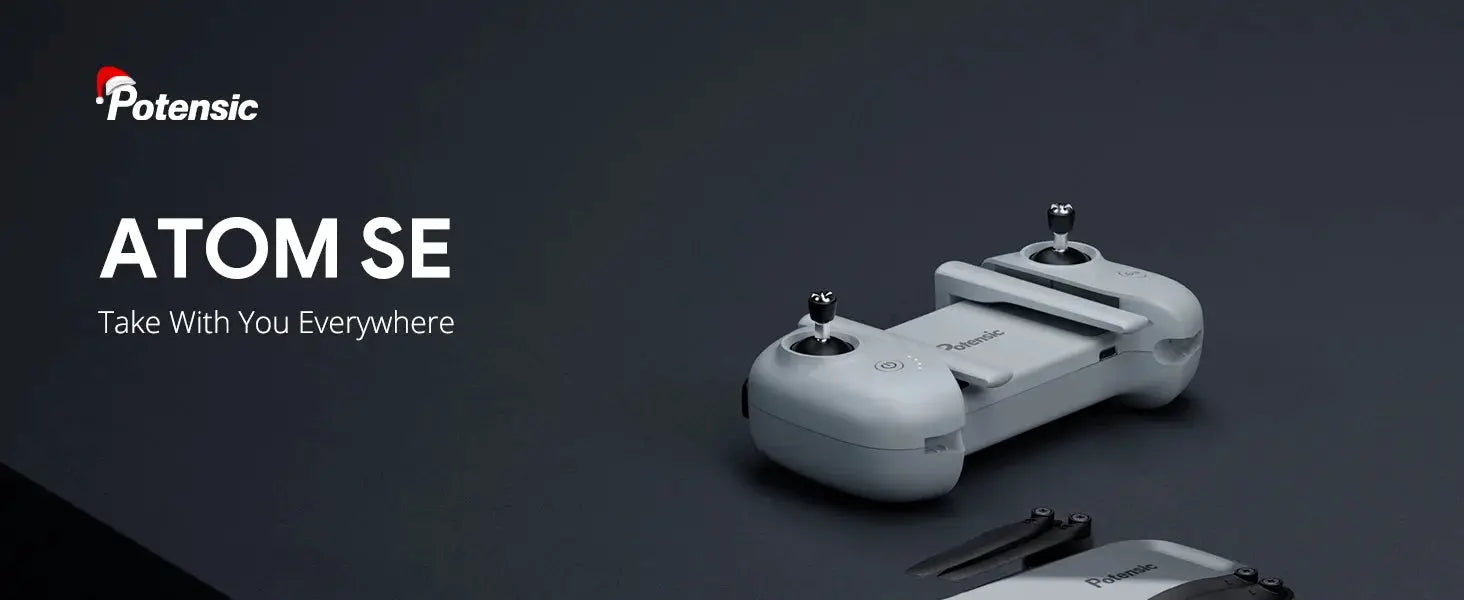 Potensic ATOM SE drone, white compact GPS quadcopter with foldable arms