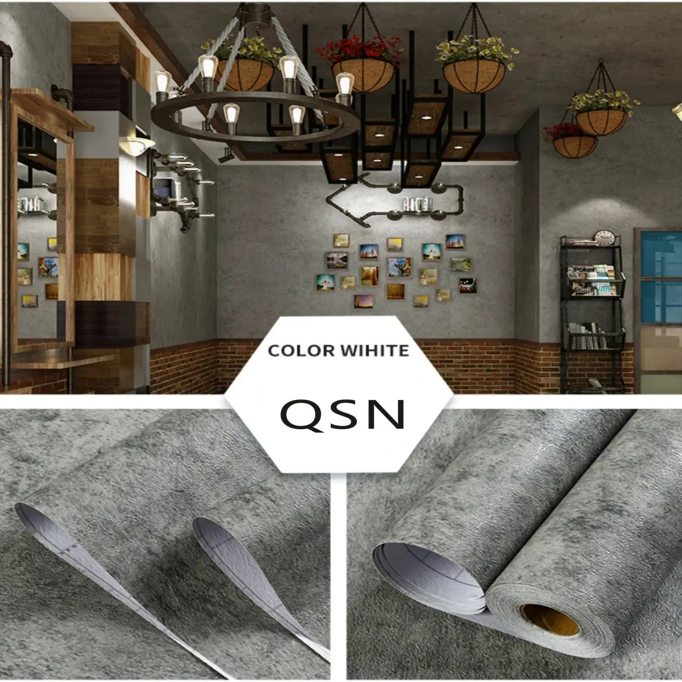 Cement Grey Self Adhesive Wallpaper For Living Room And Furniture Decor Waterproof Vinyl Wall Stickers Easy To Install