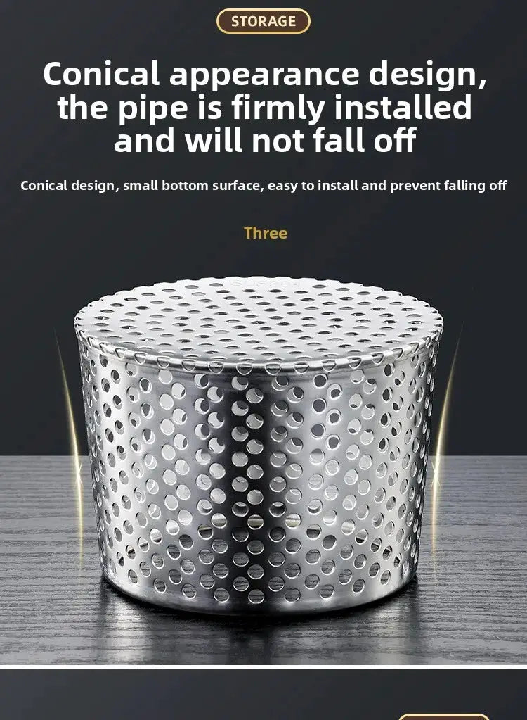 304 stainless steel floor drain insert with perforated wall-side filter for outdoor terraces, Simples Market