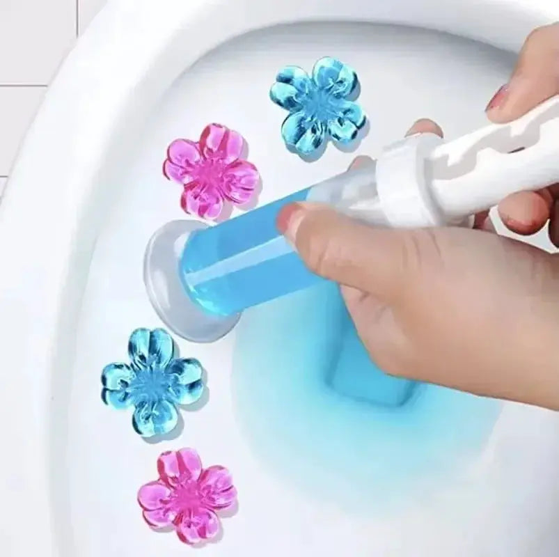 Toilet Gel Stamp Kit 12 Count With 6 Scents Toilet Bowl Cleaner Gel Air Freshener Flower Fragrance