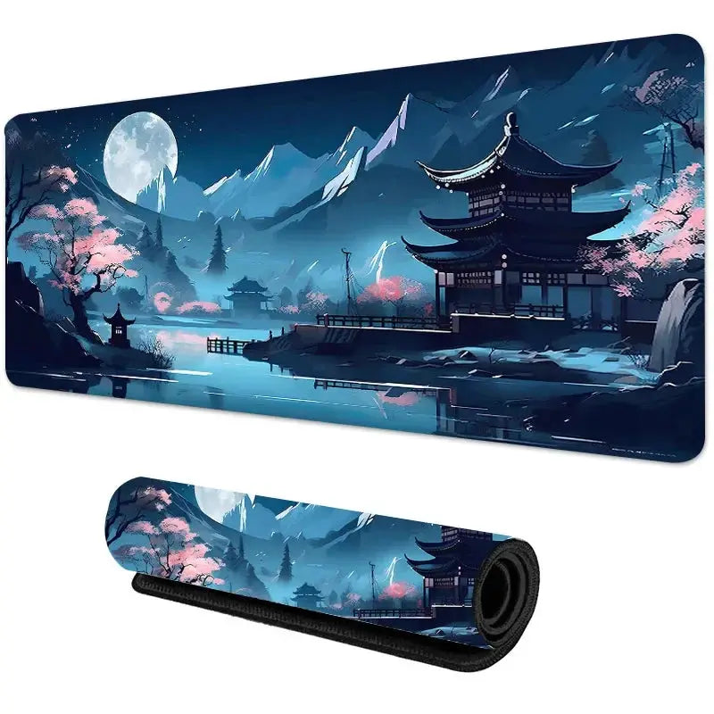 Sakura Scenery Large Extended Anti Slip Rubber Gaming Mouse Pad Desk Pad For Office And Gaming