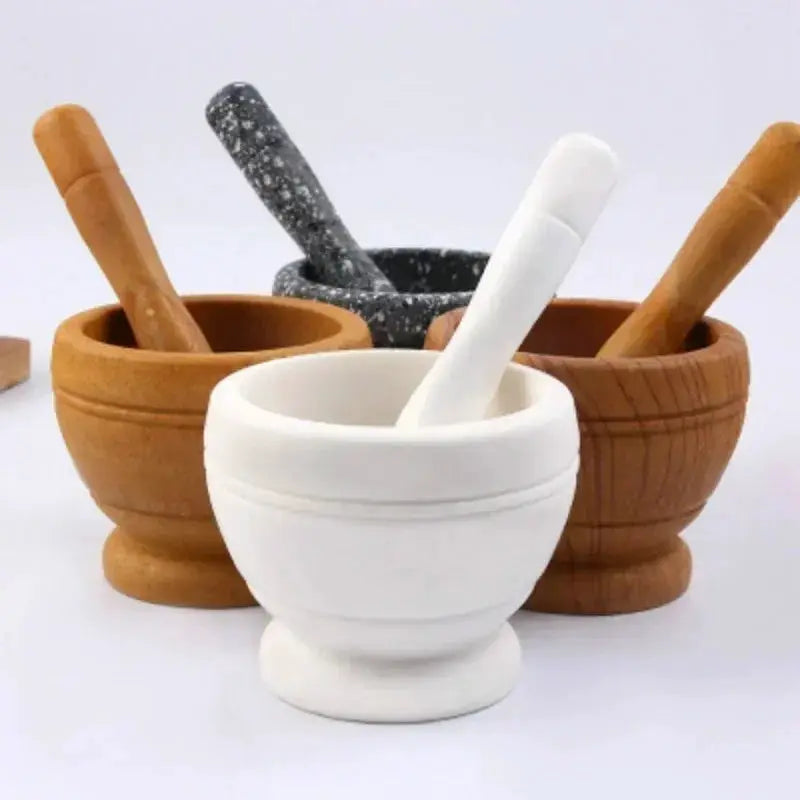 CuisineCraft Resin Mortar and Pestle Set Lightweight Durable Grinding Tool for Spices Herbs Garlic