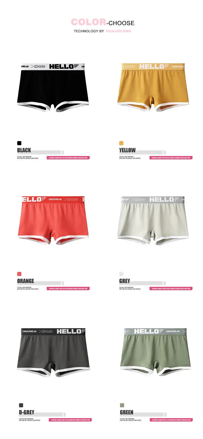 3pc womens cotton boyshorts set by Simples Market in assorted colors