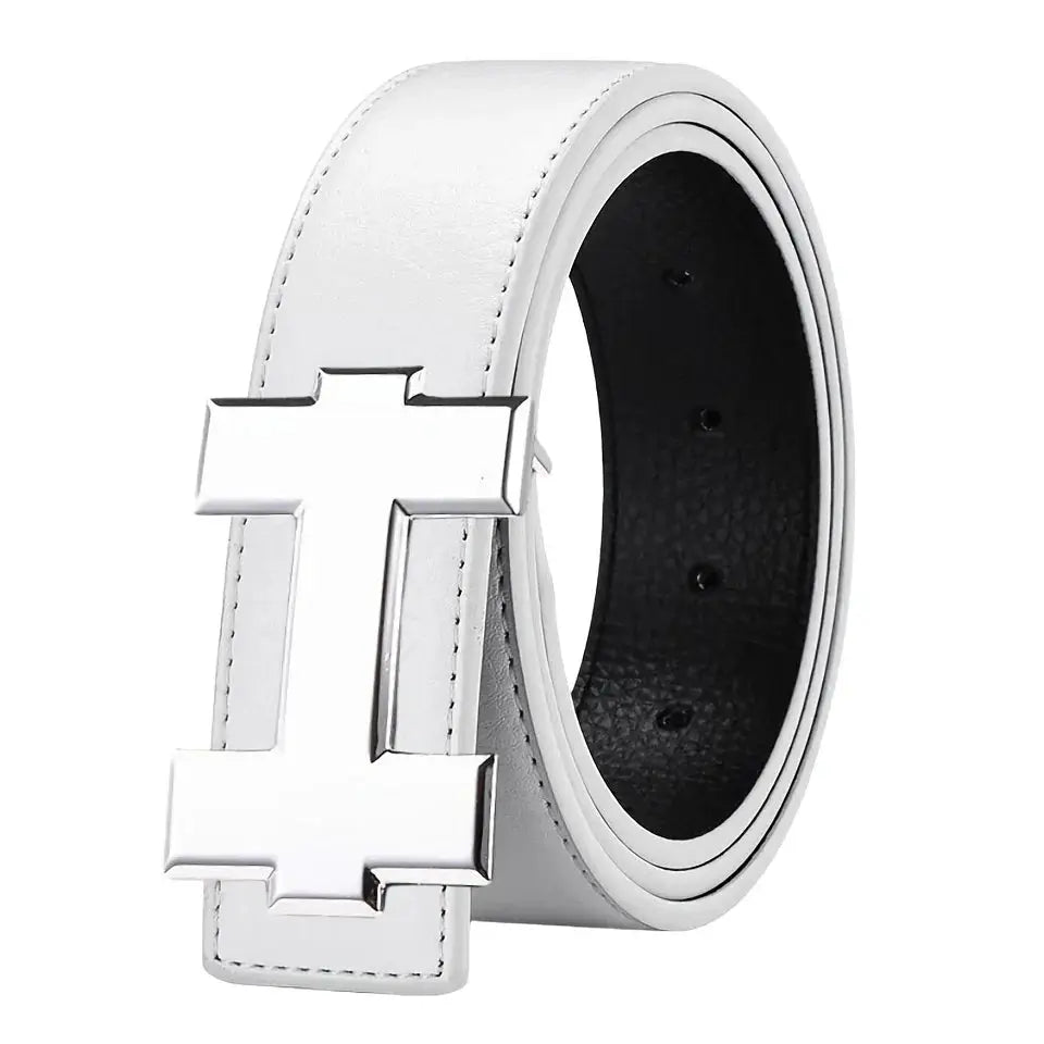 NovaBelt 3.3cm Casual Fashion Belt With Silver Buckle Unisex Fit For Jeans And Workwear