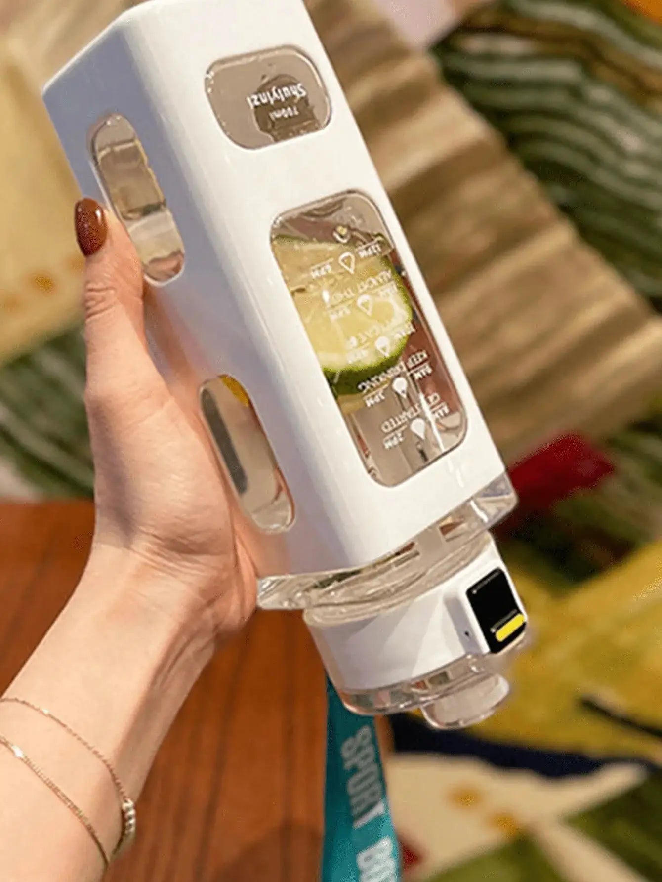 White 700ml Portable Sports Water Bottle With Sippy Cup For Outdoor Activities Cycling And Travel