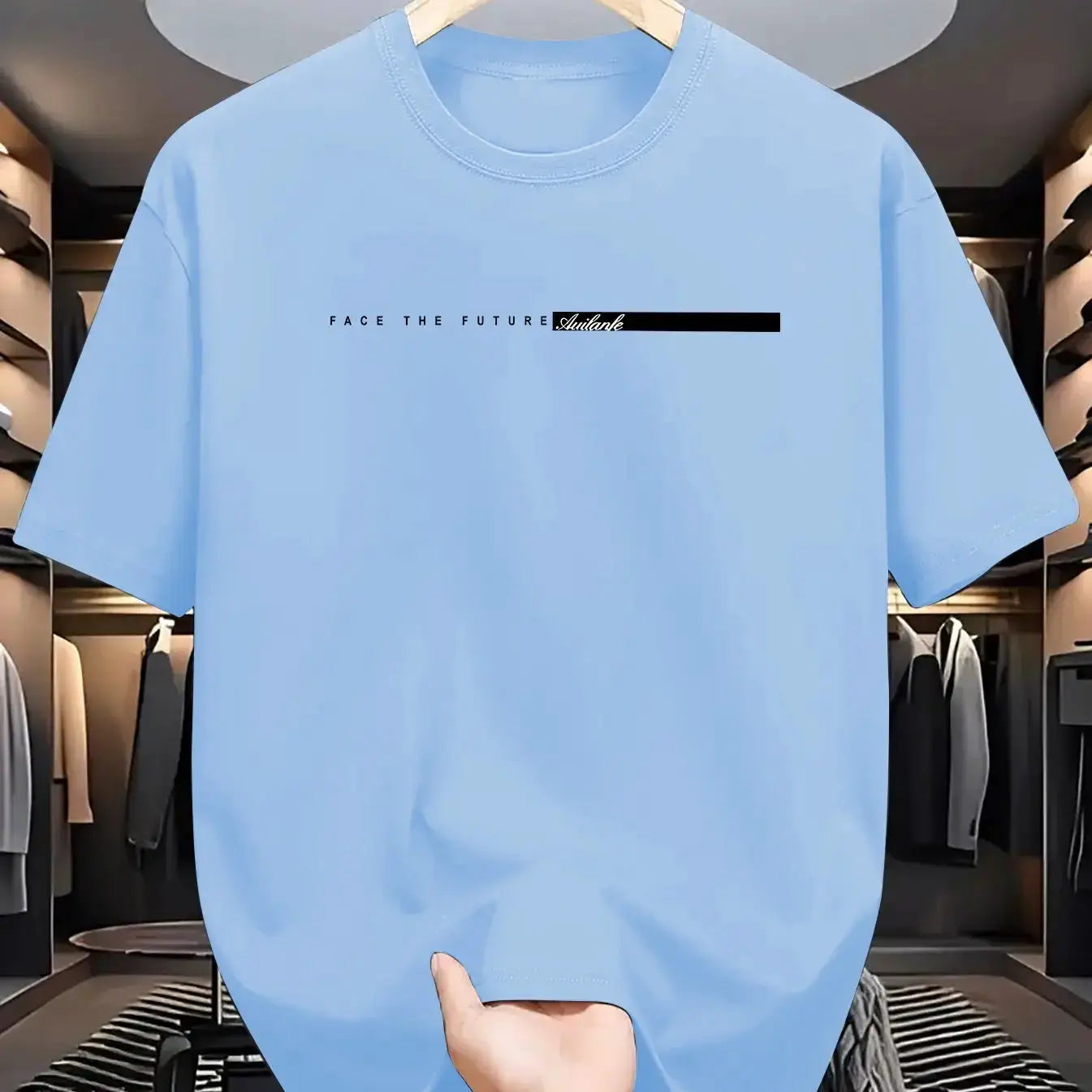 Summer Men 100 Percent Cotton Casual Loose Fit Large Letter Print Round Neck Short Sleeve T Shirt Unisex High Street