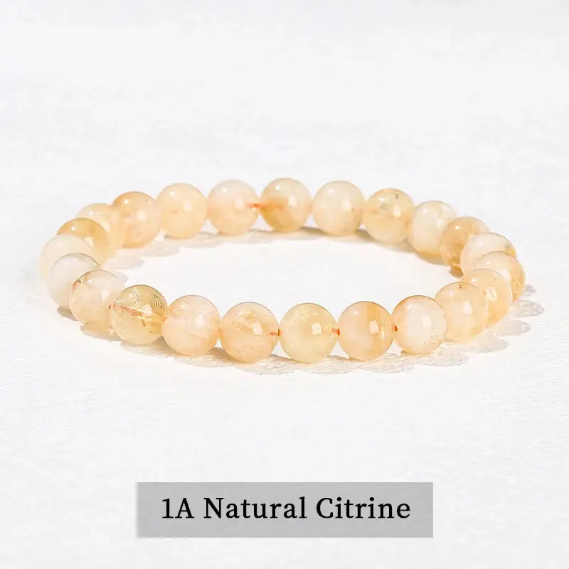 JD Natural Stone Beads Bracelet Amethyst Tiger Eye Crystal Quartz Agate Unisex Bangle Reiki Healing Jewelry Gift