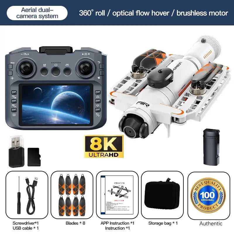 Simples Market AE22 infrared obstacle-avoidance drone with optical flow, brushless motor, and controller.