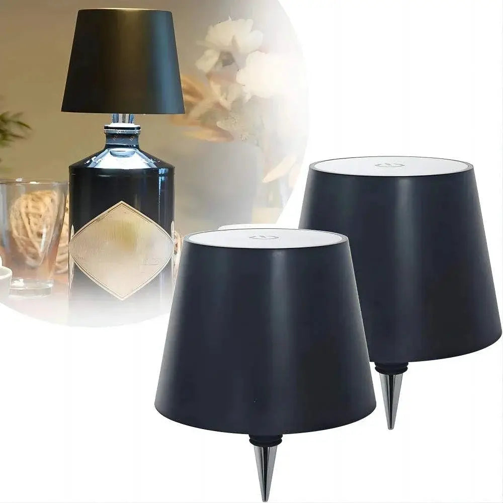 USB Charge Bottle Table Lamp With Touch Control Three Color Temperatures And Stepless Dimming For Wine Bottles And Desk