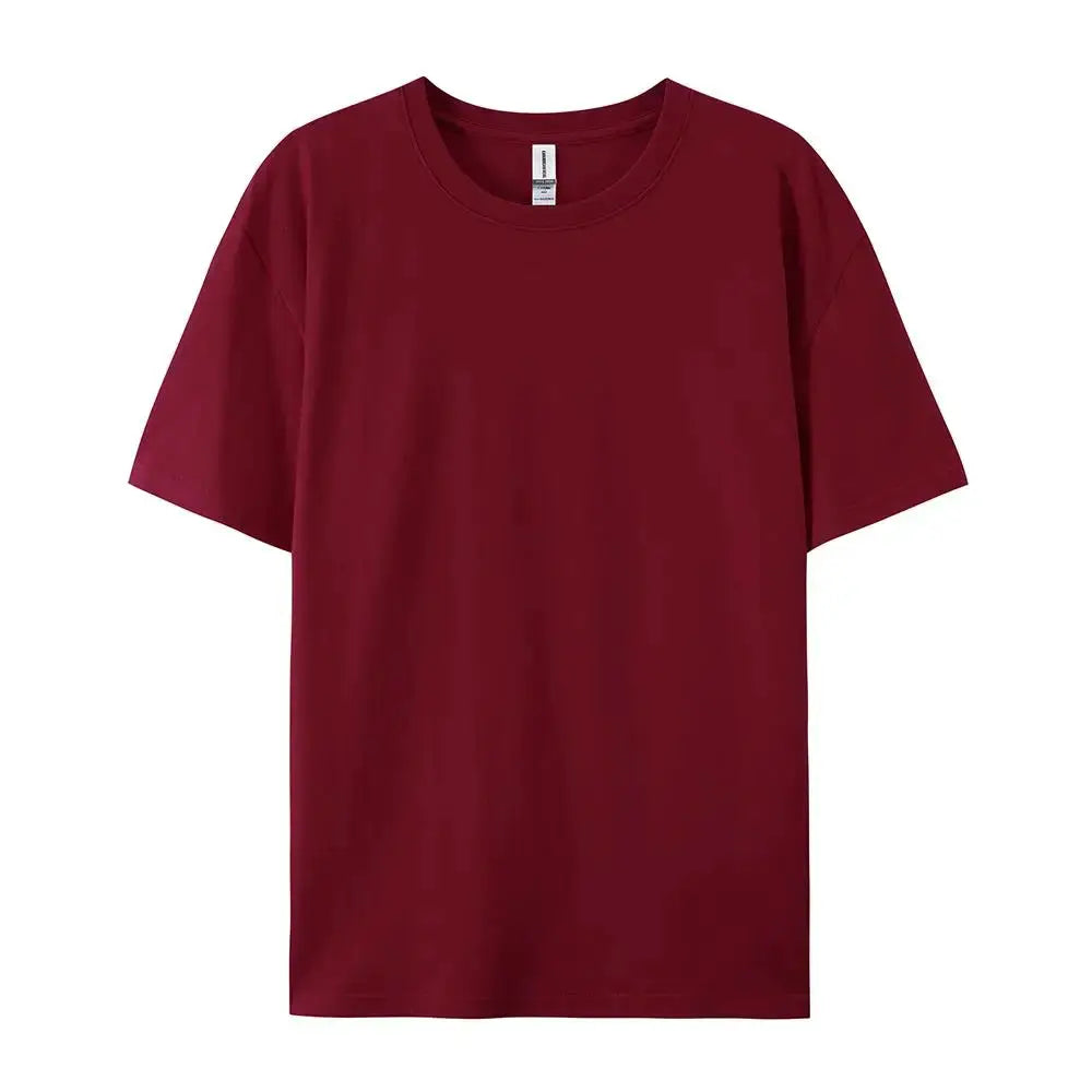 One Hundred Percent Cotton Solid T Shirts For Men And Women Short Sleeve Casual Wear Soft Tees