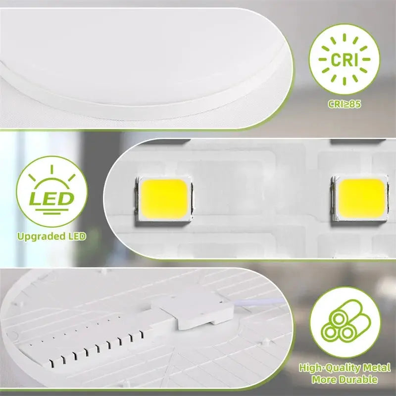 Motion Sensor PIR LED Ceiling Lamp by Simples Market, 110–220V, white finish