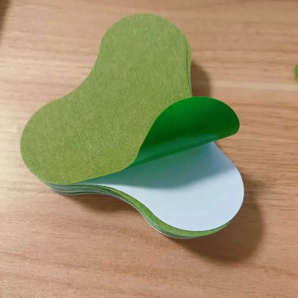 Six-type heat patches, 120pcs by Simples Market, green adhesive patches with white backing