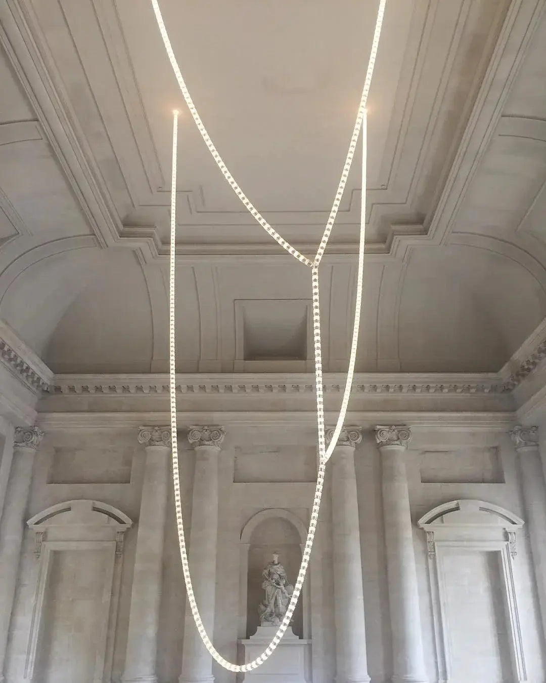 Necklace chandelier ceiling light with crystal acrylic beads, adjustable length, Simples Market