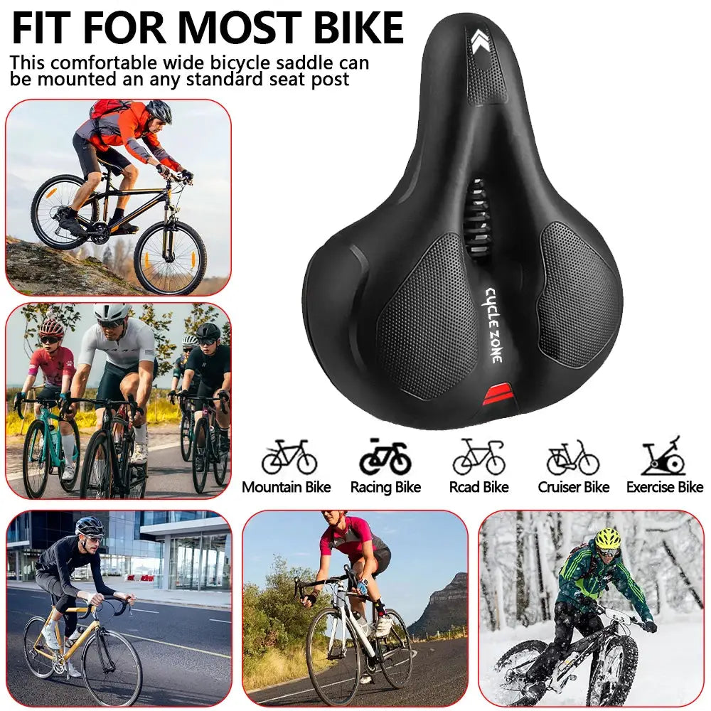 Hollow Breathable Bicycle Saddle For Men And Women MTB Road Bike Seat Shock Absorbing Comfort For Big Butt