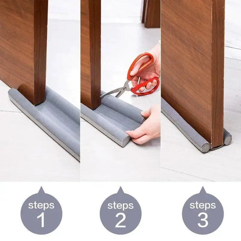 2 In 1 Flexible Under Door Bottom Draft Stopper Seal Strip Weather Strip Thicker Anti Cold Gap Blocker For Doors