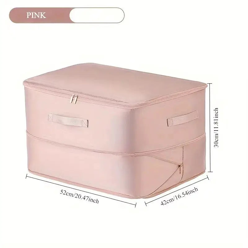 EverPack Heavy Duty Self Compressing Storage Bag Portable Organizer For Clothes Blankets And Quilts Closet Organization