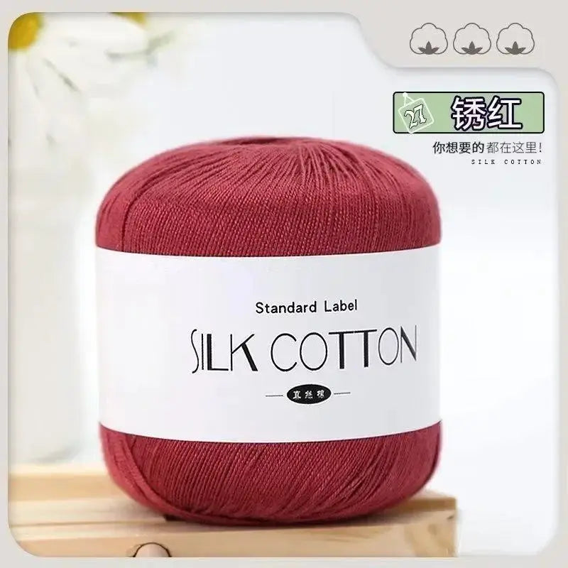 50g Silk Lace Cotton Milk Crochet Yarn For Baby Hand Knitting Warm Soft Thread Cross Stitch Supplies