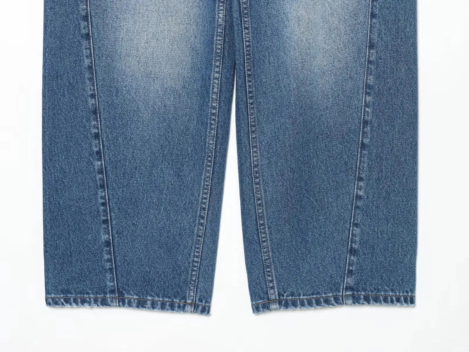 European And American Style 2025 Winter Mid Waist Balloon Jeans