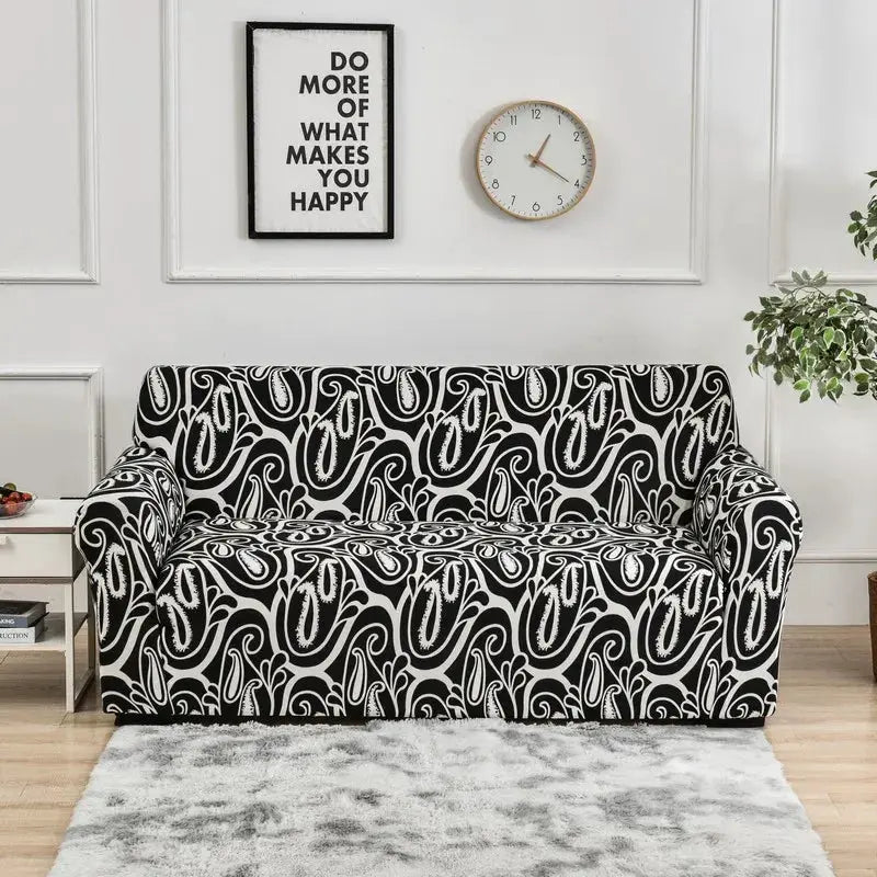 Flower Printed Elastic Sofa Cover Anti Slip Spandex Furniture Protector For Bedroom Living Room Office Decor