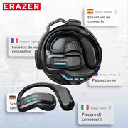 ERAZER X8 AI Translator Earbuds; gaming wireless headphones with mic, Bluetooth 5.4, black waterproof, 2-piece set