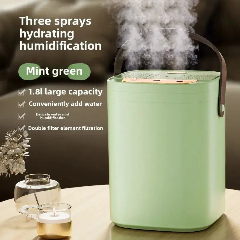 1 set of three nozzle night light humidifier 1.8L large capacity double filter aromatherapy machine mute bedroom car mounted spr