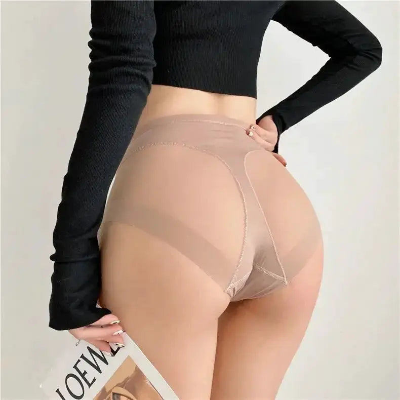 Women's nude high-waist shaping panties by Simples Market with tummy control and butt lifter