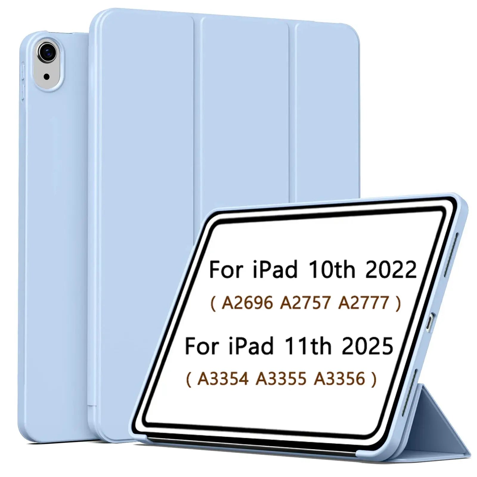 NovaCase Magnetic Slim Trifold Stand Cover For Ipad 11th Gen 2025 And 10th Gen 2022 Faux Leather Protection