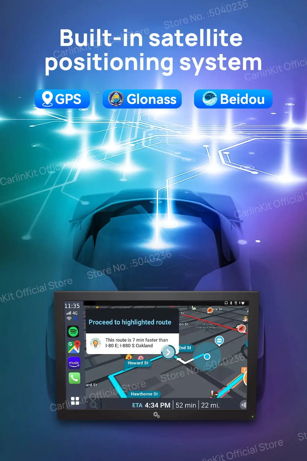 Android 13 CarlinKit Android Auto Wireless CarPlay AI TV Box by Simples Market, 64G/128G, split-screen
