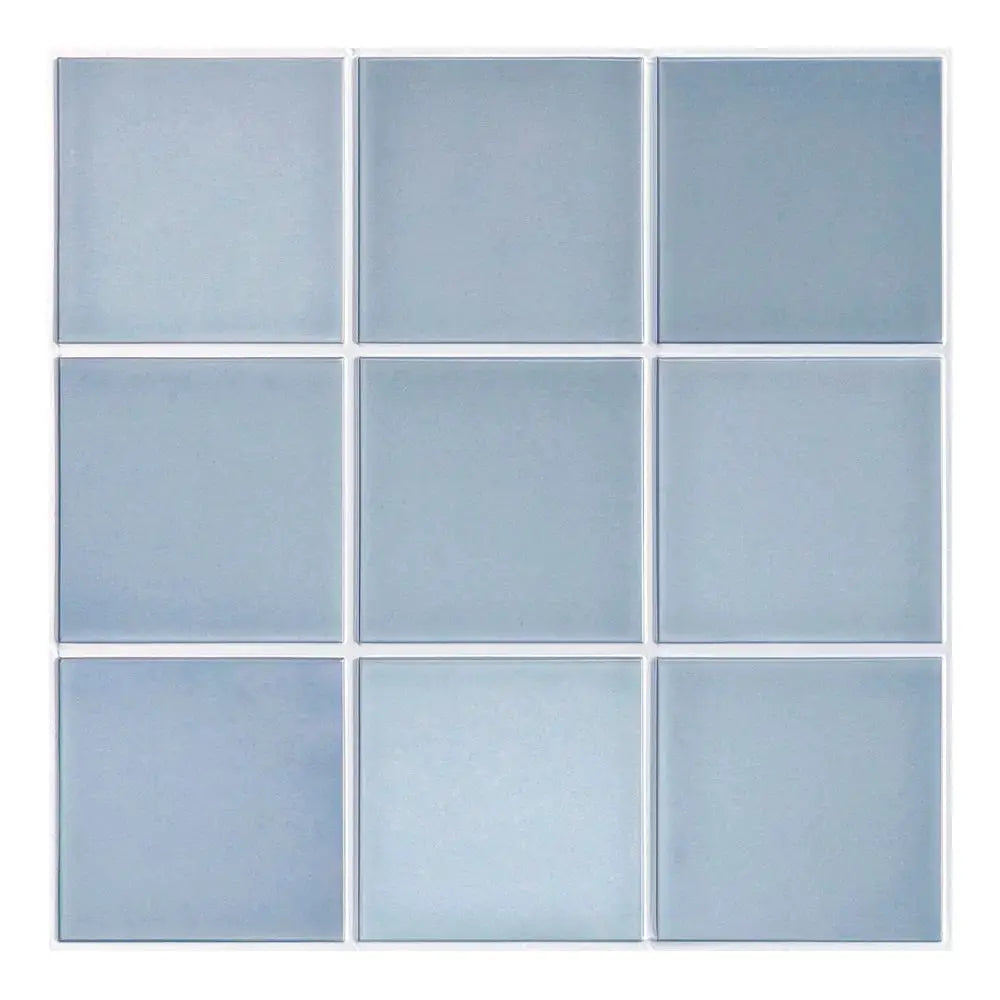 9 blue 3D decorative tile stickers, self-adhesive, 30x30cm sheet for kitchen/bathroom, water mold resistant