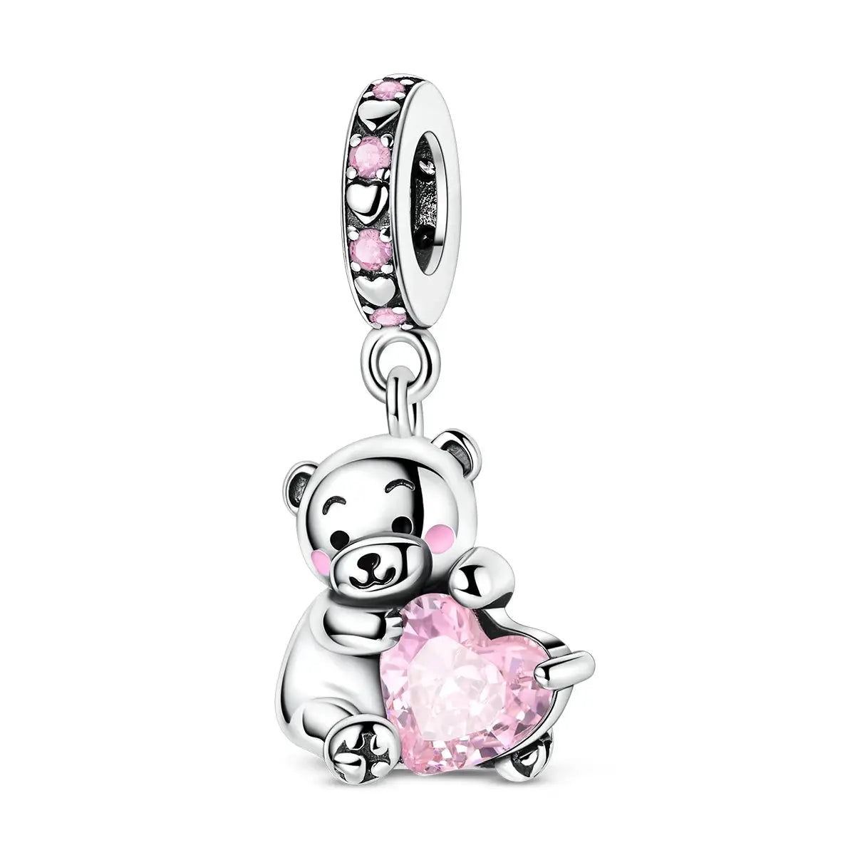 925 Silver Charm Openable Nesting Doll Rose Princess Dress Pendant for Bracelet DIY Fashion Jewelry