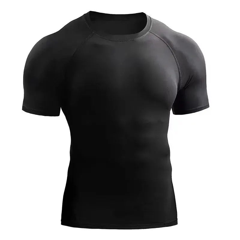 Mens Quick Dry Short Sleeve Running T Shirt for Outdoor Sports Training Yoga Tight Fit Pro