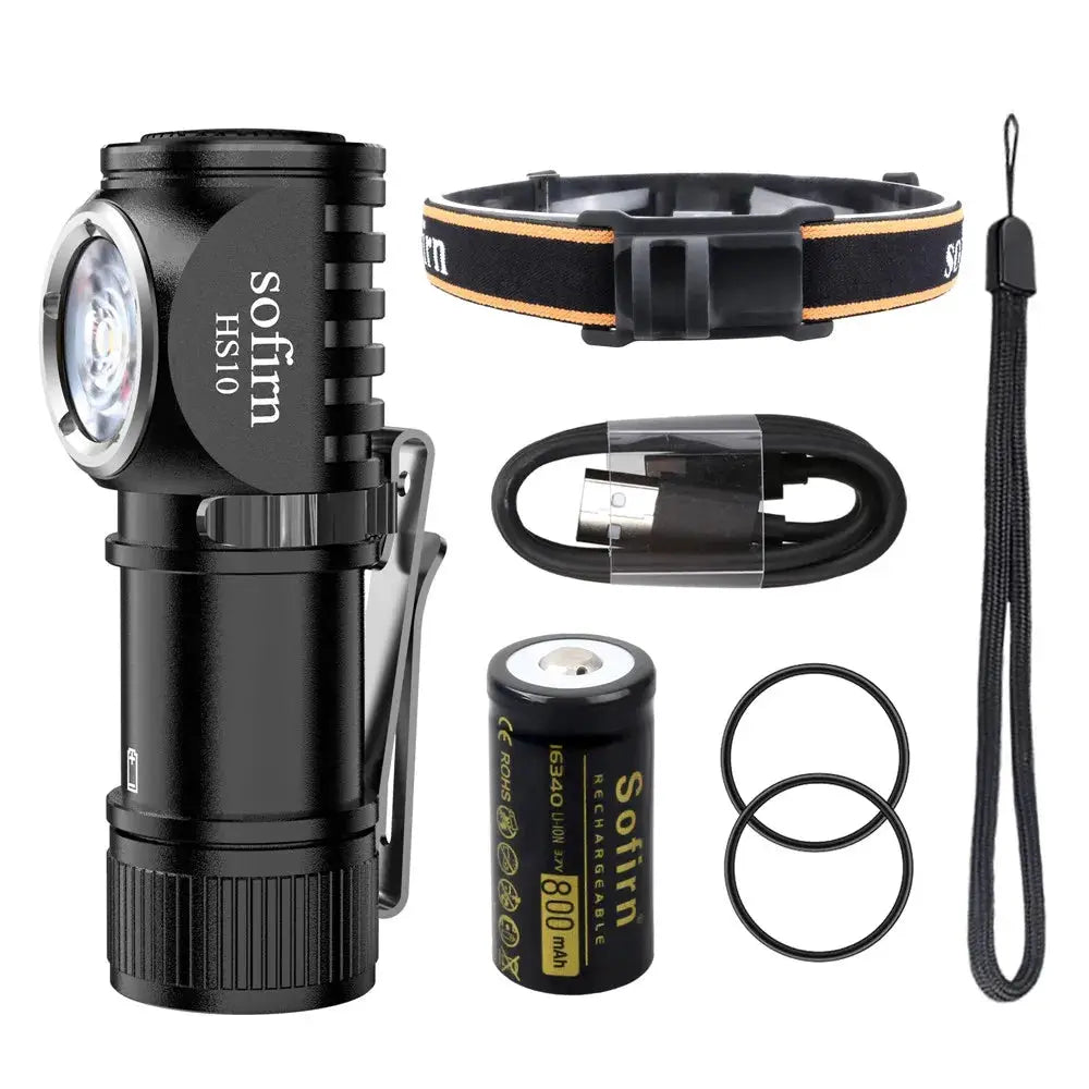 Sofirn HS10 USB C Rechargeable Mini Headlamp 1100lm 90CRI TIR Optics