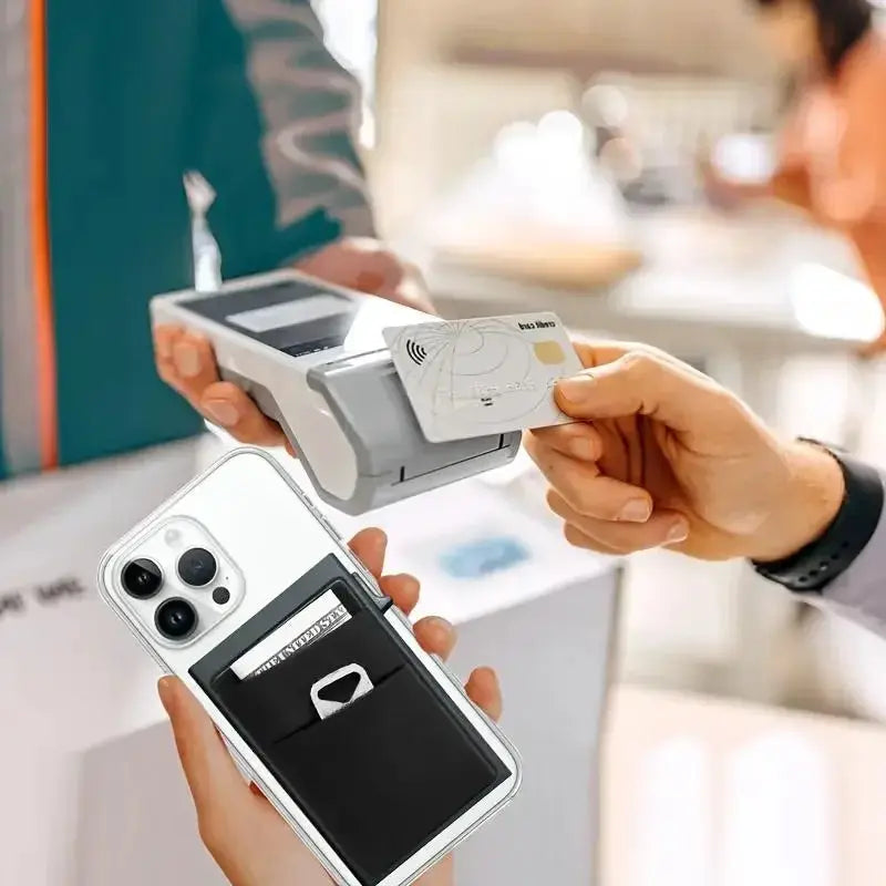 Simples Market 1-Pc Slim Pop-Up Card Holder for phones with RFID blocking; magnetic automatic pop-up design