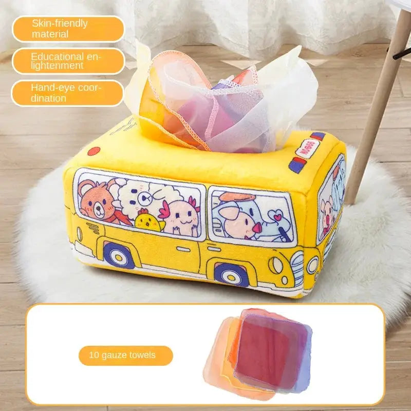Montessori Magic Tissue Box Toy For Babies And Kids Educational Sensory Busy Board For Finger Dexterity Development