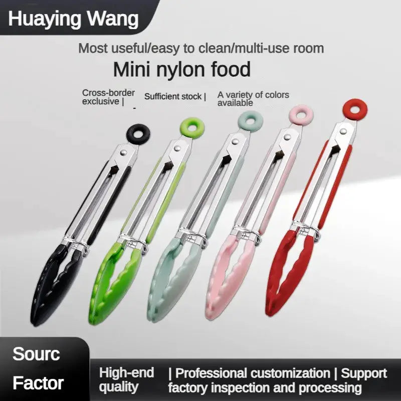 High Temperature Resistant Nylon And Stainless Steel Bread Clip For Outdoor BBQ And Kitchen Use