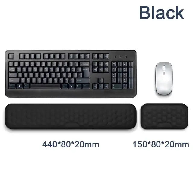 ComfyWrist Two In One Memory Foam Keyboard And Mouse Wrist Rest For Ergonomic Support And Better Posture