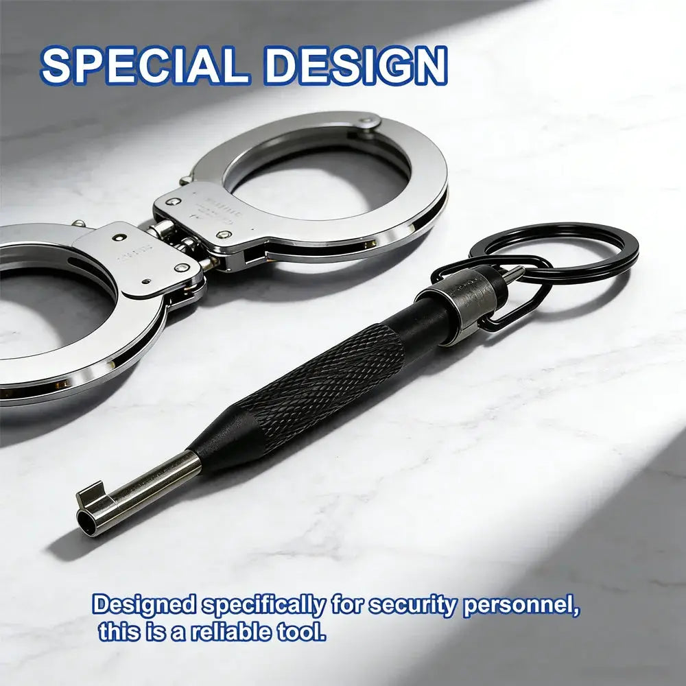 AK 01B Rotating Handcuff Key Stainless Steel And Aluminum Alloy With Key Ring Fits All Standard Series Police Handcuffs