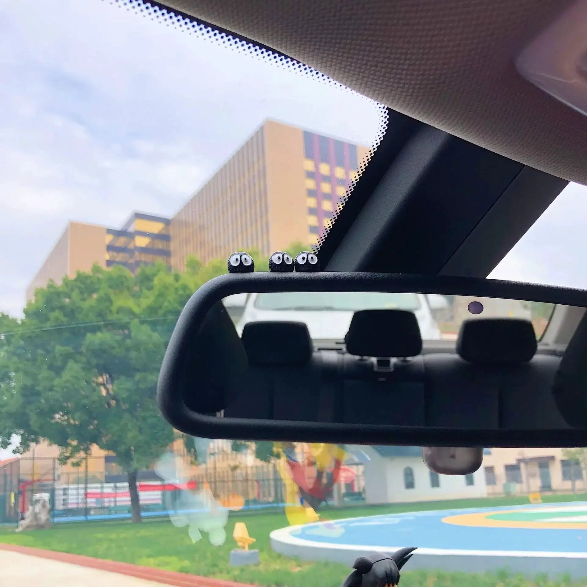 Five cute black elf car interior ornaments for rearview mirror