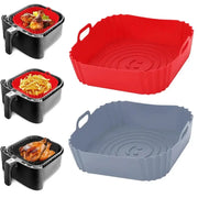 Reusable Silicone Air Fryer Pan Liner For Air Fryers And Ovens Nonstick Baking Tray Basket For Pizza And Fried Chicken