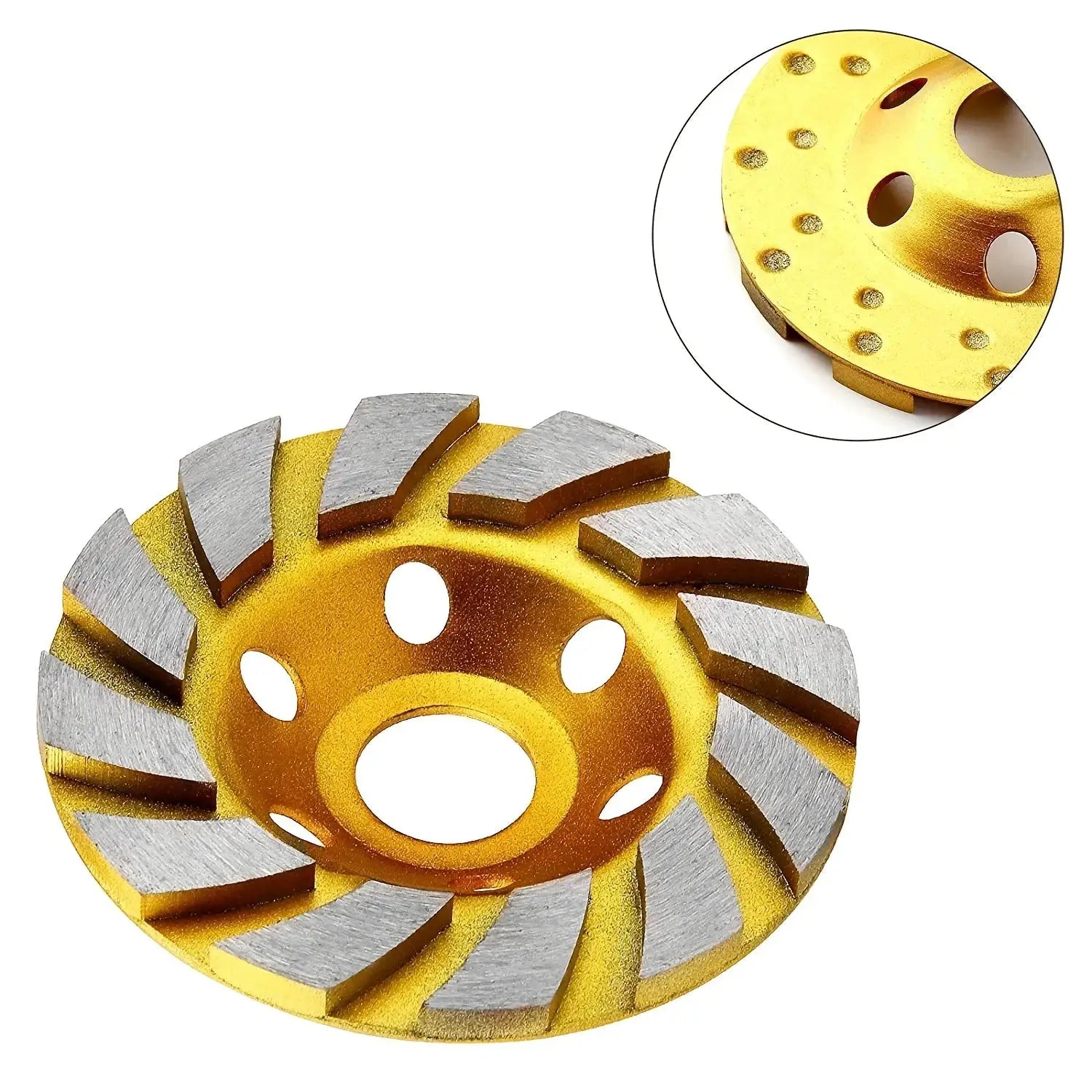 4 Inch Concrete Turbo Diamond Grinding Cup Wheel With 12 Segments For Angle Grinders Heavy Duty Performance