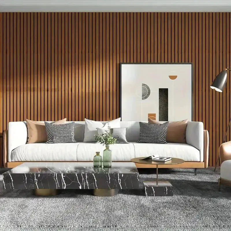 Self-adhesive wood grain wallpaper with 3D retro texture in warm brown for walls or ceilings.