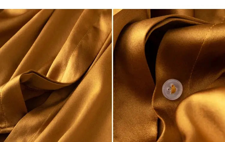 Tajiyane Women's Mulberry Silk Blend Long Sleeve Office Blouse
