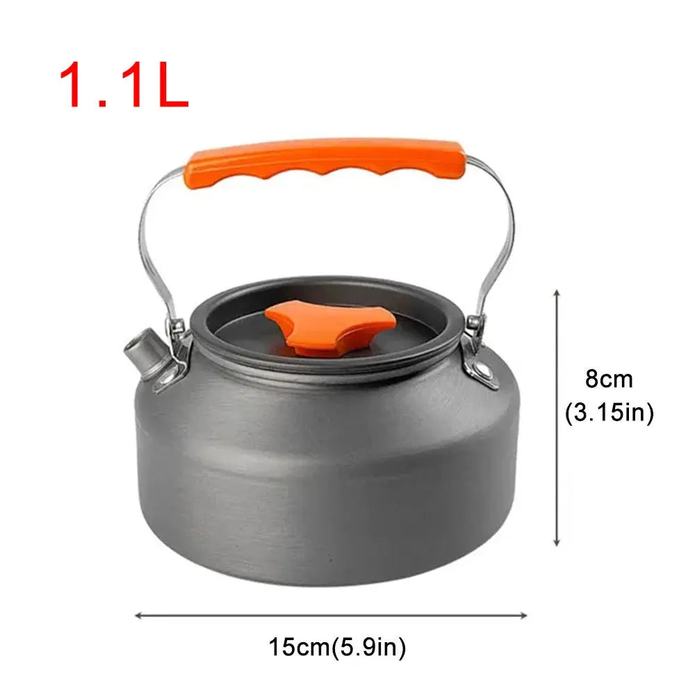 Lightweight Aluminium Alloy Camping Water Kettle Teapot For Outdoor Cooking Travel Hiking Picnics Tableware