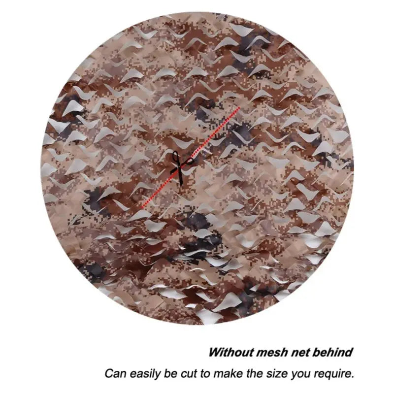 Military camouflage net in desert brown camo pattern, versatile for garden gazebo or car awning